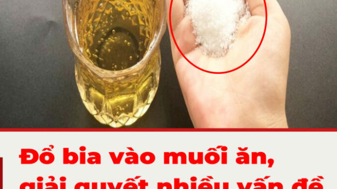 Đổ bia vào muối ăn, giải quyết nhiều vấn đề trong nhà, thật tiếc giờ tôi mới biết mẹo này