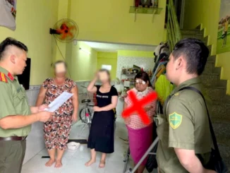 Bắt Lê Hoàng Ngọc Mai khi đang nằm võng “chốt đơn” bán hải sản