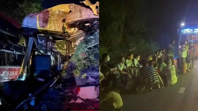 Ta.i nạ.n liên hoàn 3 xe khách khiến nhiều người bị thương Ta.i nạ.n liên hoàn 3 xe khách khiến nhiều người bị thương