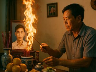 Giỗ 49 ngày cho chàng trai trẻ, ông trưởng thôn đến thắp hương sớm nhất thì bàn thờ bỗng bốc cháy