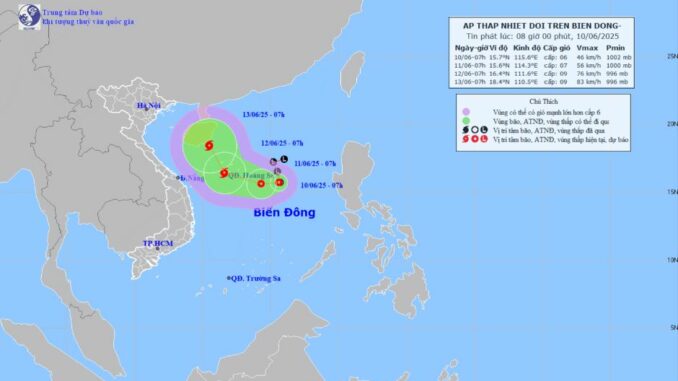 Áp thấp nhiệt đới mạnh thành bão số 1 năm 2025 Áp thấp nhiệt đới mạnh thành bão số 1 năm 2025