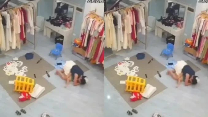 Clip thót tim: Mẹ bỉm đang bế con nhỏ thì bị trượt chân ngã bởi 1 thứ mà hầu như nhà nào cũng có Clip thót tim: Mẹ bỉm đang bế con nhỏ thì bị trượt chân ngã bởi 1 thứ mà hầu như nhà nào cũng có