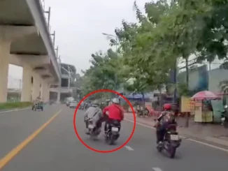 Nam thanh niên dùng chân đạp ngã người đi xe máy giữa đường gây phẫn nộ