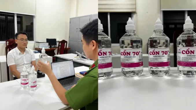 Phó chủ tịch UBND thị trấn Chúc Sơn cùng em trai sản xuất cồn giả Phó chủ tịch UBND thị trấn Chúc Sơn cùng em trai sản xuất cồn giả